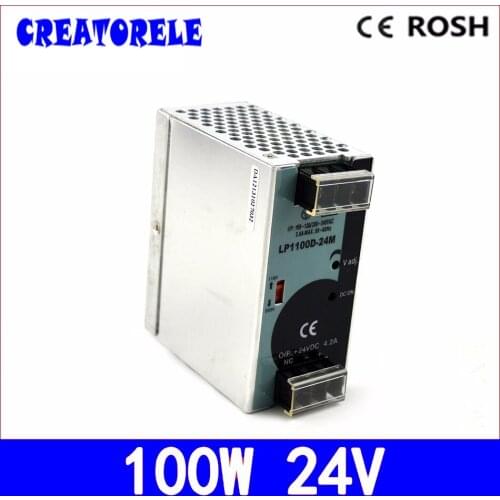 Ac to dc 100w 24v4.2A dRail LP-100-24 Mini size DRail Single Output 24v driver led driver source swtching power supply volt