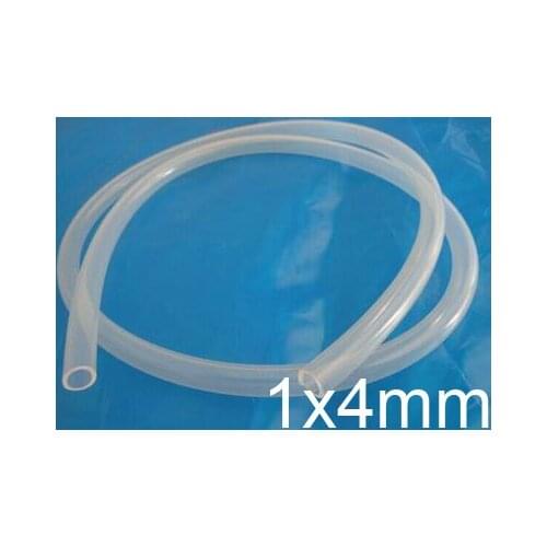1mm ID 4mm OD 1x4 Transparent Food Grade Medical Use FDA Silicone Rubber Flexible Tube / Hose silicon tubing