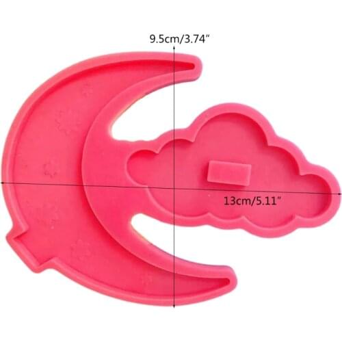 DIY Crafts Decor Epoxy Resin Mold Moon Cloud Ornaments Casting Silicone Mould