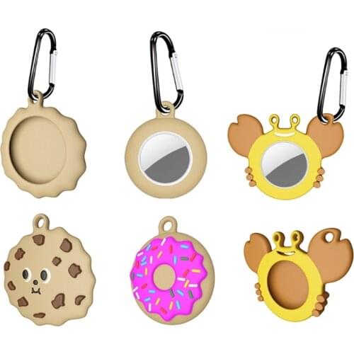 Silicone Protective Case for Airtags Tracker , Sleeve Cover with Keychain Hook,Safety Anti-Lost for kids boys & girls