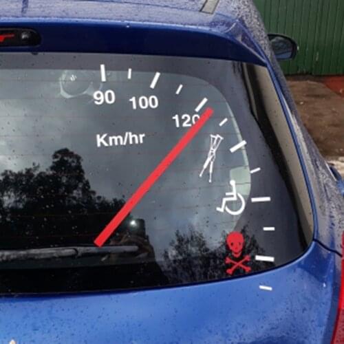 Speeding Safe Warning Funny Speedometer Cluster Pattern Car Decal Bumper Sticker Car Styling Sticker Accessories