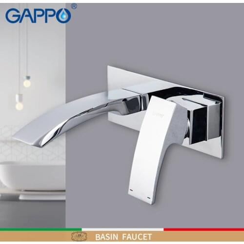 GAPPO Basin Faucets wall mounted bathroom faucet waterfall bathroom sink faucet brass Single Handle Bathroom Mixer Tap