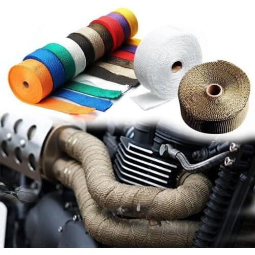 Motorcycle Exhaust Pipe Thermal Tape For kawasaki zx10r 2005 zx9r vulcan 900 classic vulcan s 650 vn800 636 ninja 300 Protector
