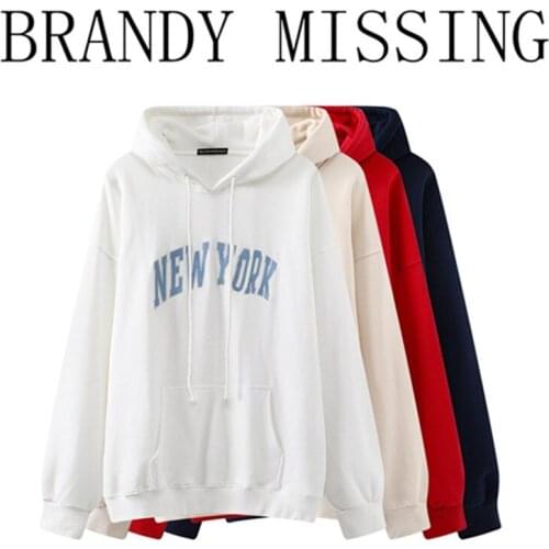 Oversize Girls Soft Cotton Hoodies 2021 Spring-Autumn Fashion Ladies Fleece Pullovers Loose Women Embroidered Hooded Sweatshirt