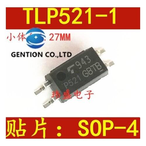 10PCS TLP521 P521 TLP521-1 TLP521-1GB 1.27 MM light coupling SOP-4 small volume in stock 100% new and original