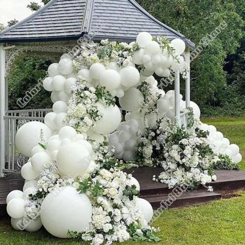 157pcs White Latex Balloon Arch Kit Wedding Background Birthday Party Decor Event Dinner Balloon Garland Baby Shower Decoration