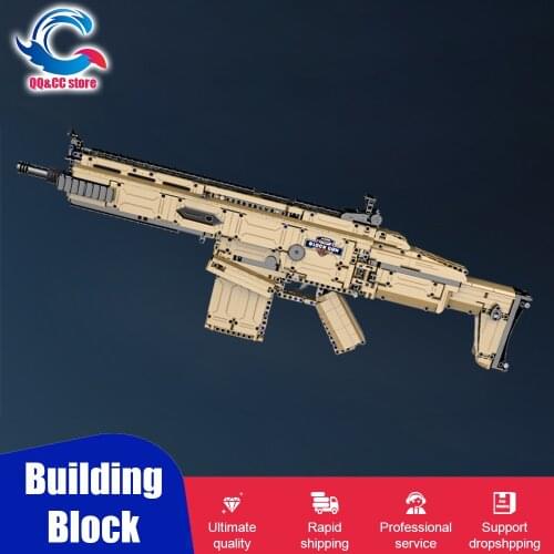 17S Rifle Uzi Submachine Gun 1:1 Military Ww2 Building Blocks Assemble Action Soldier Technic Gun Simulation Model Toys for Boys