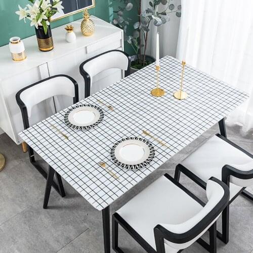 2020 Creative 1mm European Table Cloths Pvc Decorative Furniture Protectors Soft Glass Crystal Boards Home Textiles Almofadas