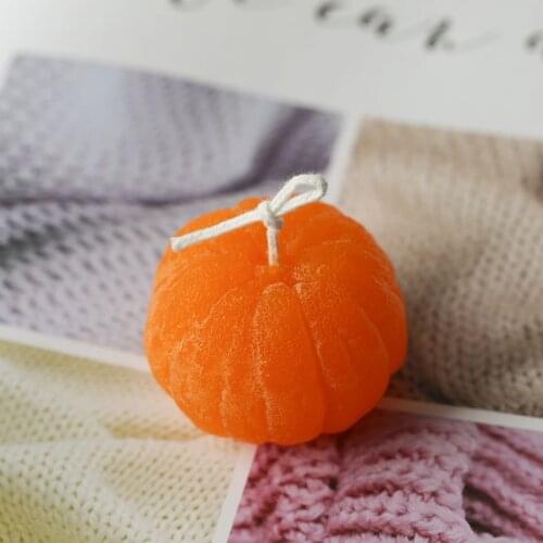 3D Orange Shape Candle Mold for Candle Making Supplies Chocolate Baking Fondant Cake Decoration Aroma Silicone Plaster Mold