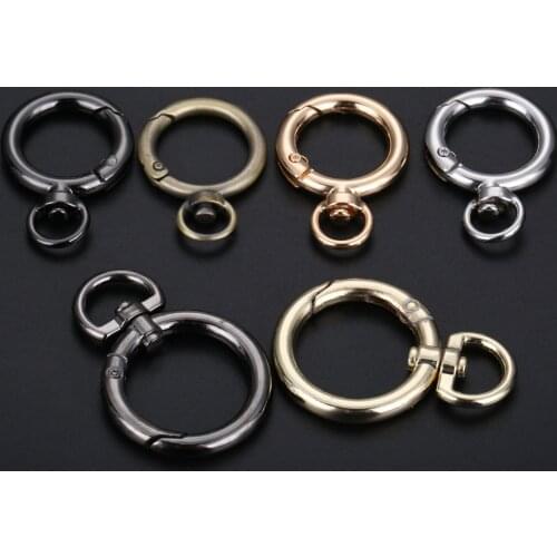5PCS/1Pc O Ring Handbag Hook Trigger Spring Keyring Buckle Luggage Bag Buckle Snap Hook Clip Snap Hooks DIY Sewing Accessories