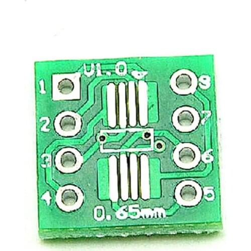 50PCS TSSOP8 SSOP8 SOP8 SMD to DIP8 IC Adapter Converter Socket Board Module Adapters Plate 0.65mm 1.27mm Integrated