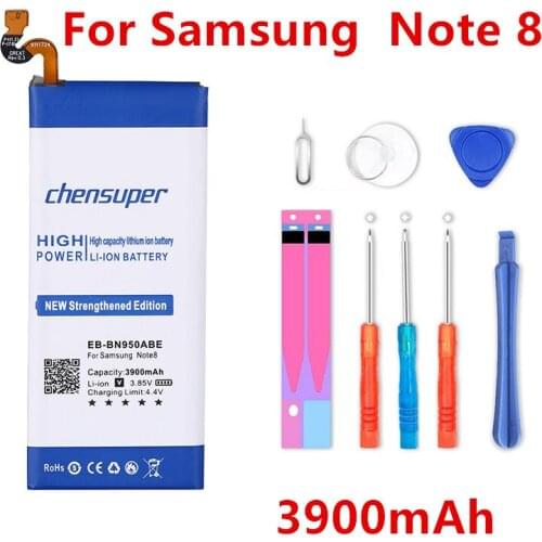 Chensuper 3900mAh EB-BN950ABE Battery For Samsung GALAXY Note 8 N950W N950F N950FD N9500 N9508 N950D N950J N950N N950U Gift tool
