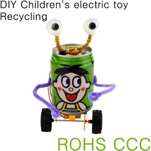 Beverage can robot DIY motor material package! Childrens electric toy motor,Recycling
