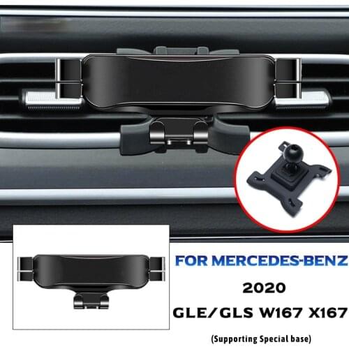 Car Mobile Phone Holder Air Vent Mount GPS Stand Gravity Navigation Bracket For Mercedes GLE GLS W67 X167 2020 Car Accessories