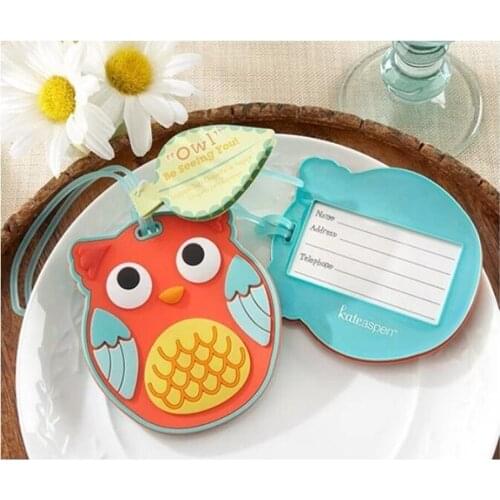Free Ship Hot Selling Newe Factory Directly Sale Wedding Favor "Owl" Be Seeing You" Owl Luggage Tag + Baby Shower Gift 30Pcs
