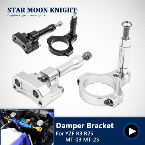 Cnc Motorcycle Damper Steering Stabilize Damper Bracket Mounting Holder Kit For YAMAHA YZF R3 YZFR25 MT-03 MT-25 2013-2016
