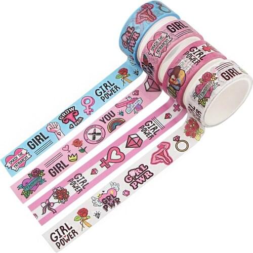 LX255 Female Masking Tape Decorative Adhesive Tape Sticker Scrapbooking Diary Planner Stationery