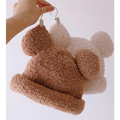 2021 winter cute cartoon big ears children knitted pullover hat new baby warm soft skin-friendly plush hat 46-50cm