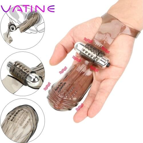 VATINE Dildo Clitoris Stimulation G-spot Finger Massage Sex Toys For Woman Finger Sleeve Vibrator Vagina Female Masturbator