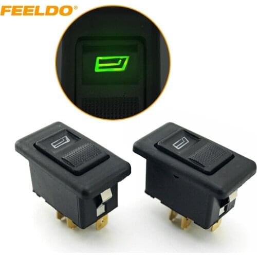 FEELDO 20Pcs Universal 5pins Electromobile Power Window Switch 12V/24V 20A with illumination indicator #AM1449