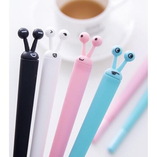 50pcs/set Snail Neutral Gel Pen 0.5 Mm South Korea Gel Pen Gift Lovely Office Pen Can Gift for Students Present for Girl