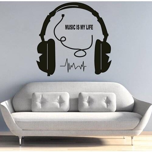 Buy Sufeng Headphones Light Switch Wall Stickers Home Decor Art Mural Home Decals Vinyl Removable FB-54