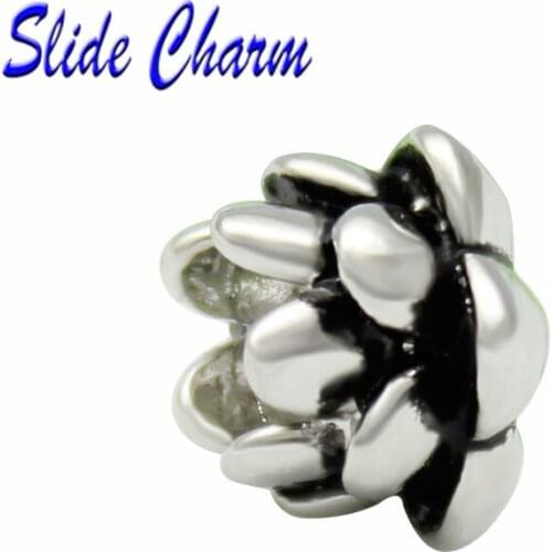 Fashion jewelry DIY European Christmas beads, black and white Christmas pinecone charm Fit Pandora Bracelet Necklace