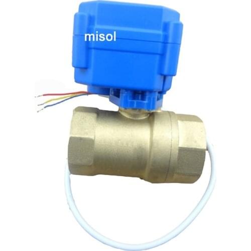 Motorized Ball valve brass, G1/2" DN15, 2 way, CR02, electrical valve