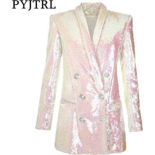 Sequined suit mens white long jacket casual blazer masculino ladies clothing double-breasted shawl collar terno masculino XL