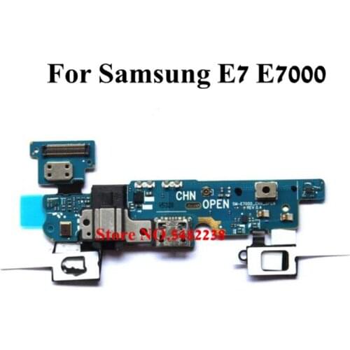 Original USB Charging Dock Port Flex cable For Samsung E7 E7000 SM-E7000 Charger plug board+Home Return Sensor Microphone parts