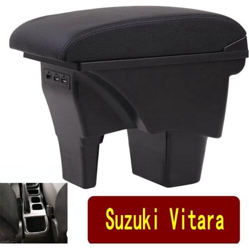 For Suzuki Vitara armrest box universal car center console caja modification accessories double raised with USB