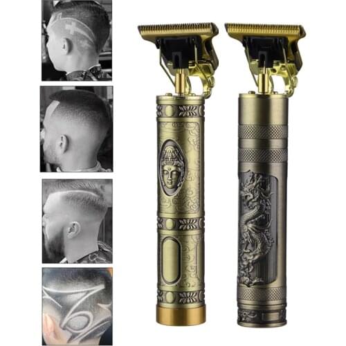 Professional Undercut Hair Trimmer Stainless Steel T Blade Hair Edger Liner Powerful Electric Hair Clipper Haircut Carving Tool