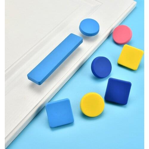 Kids Room Cabinet Knobs and Handles Cartoon Furniture Handles PVC Door Knob Safe Kids Drawer Cabinet Pulls for kids Hardware