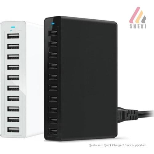 Fast charging 10 Port Multiple USB Charger Multiple Device Charging 5V10A 50W Smart Quick Charge usb Charger For iPhone xiaomi