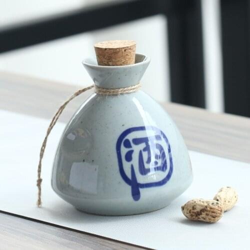 Cute Handmade Ceramics Hip Flask Classic Japanese Style Retro Creative Sake Simple Pot Home Flasque Alcool Drinkware EJ50HF