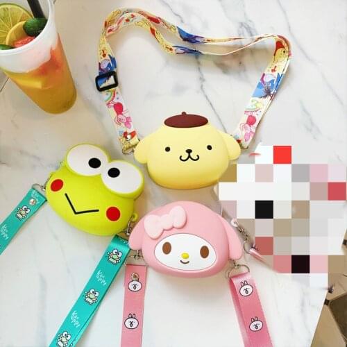 Japanese Korean Women Bag New Style Students Cute Cartoon Mini Purse Large Capacity Girls Messenger Silica Gel Soft Handbag