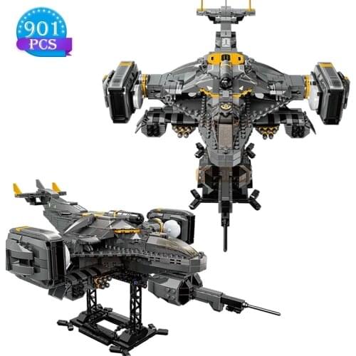 Technical Ideas Assemble Military Titan Attack Aircraft Building Blocks Model Education Model Brick Children Toys Boys DIY Gifts