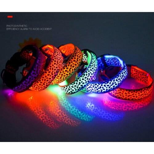 USB rechargeable cat collar LED Dog Collar Anti-Lost/Avoid Car Accident Glowing Nylon Pet Product For Puppies Cat Night Safety