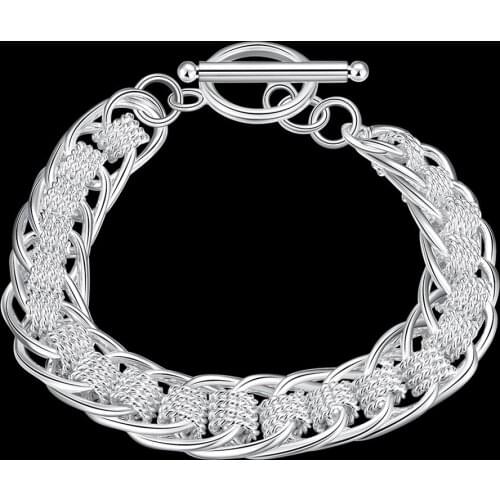 High quality Hot new 925 sterling silver fine trend Wild chain Bracelets for women men Wedding party Gifts Fashion Jewelry