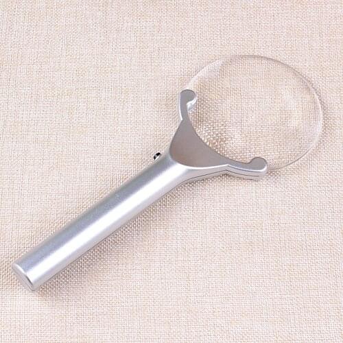 2.5X 6X 90mm Magnifying Glass Loupe Glasses Handheld LED Illuminated Educational Toy Reading Magnifier with Light for Old Men