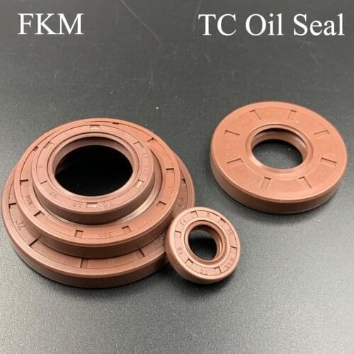 45*75*5/8/10/12 45x75x5/8/10/12 Brown Fluoro FKM Fluorine Rubber Spring Duoble Lip TC Ring Gasket Radial Shaft Skeleton Oil Seal