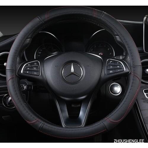 ZHOUSHENGLEE Microfiber LeatherCar Steering Wheel Cover For Subaru Forester Impreza Outback Legacy XV WRX STI BRZ Impreza Ascent