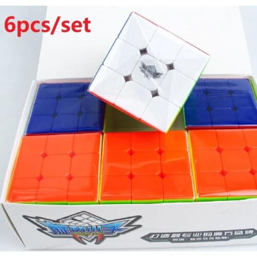 Cyclone Boys 6pcs set 56mm 3x3x3 Cubo Magico packing cube Speed Cube Stickerless Puzzles Toys for s Brain Teaser