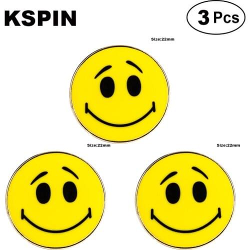 Smile face Lapel Pin Brooches Pins Flag badge Brooch Badges