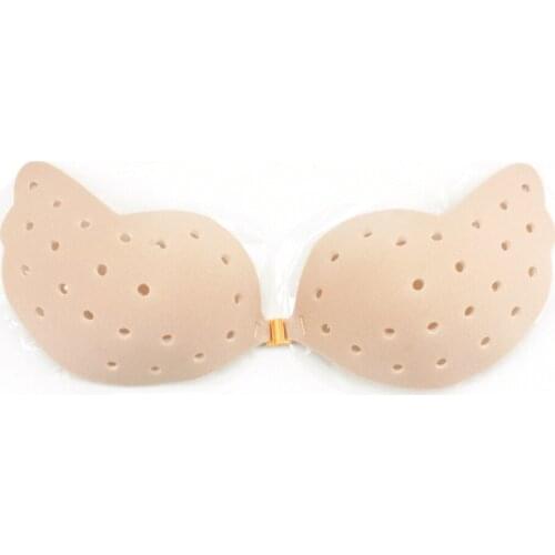 Breathable Mango Invisible Bra, Front Closed Self-adhesive Silicone Anti-bump Chest Patch, One-piece Sexy Strapless Nipple Bra