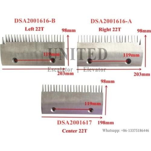 Escalator Step Comb DSA2001616-A DSA2001616-B DSA2001617