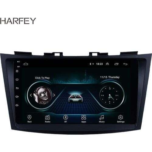 Harfey Android 8.1 car Auto Radio for SUZUKI SWIFT 2011-2013 9" GPS Navigation Audio support OBD2 DVR Bluetooth Music USB WIFI