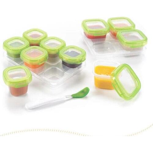 6Pcs Set Baby Food Container Memory Storage Box Baby Milk Box Infant Food Supplement Crisper Lunch Snack Tableware