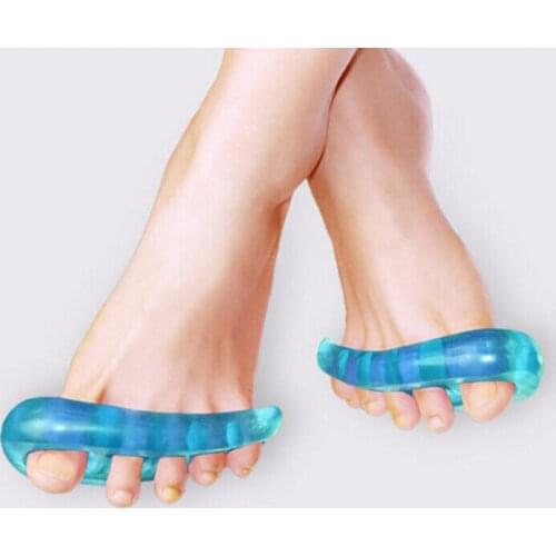 Hot 200pairs/lot Orthotic insole Toes Straightener Separator Hallux Valgus Foot Holder Blue