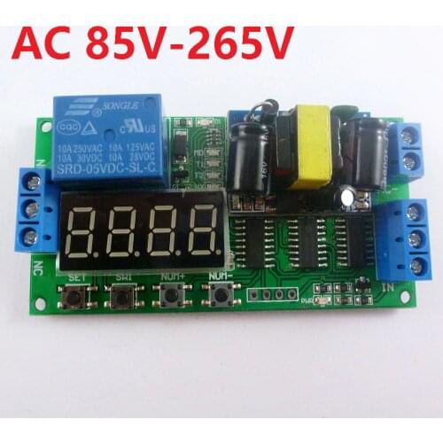 Io23b01 Ac 85v~265v 110v 220v Multifunctional Converter Self-Locking Relay Plc Cycle Timer Delay Time Switch Module